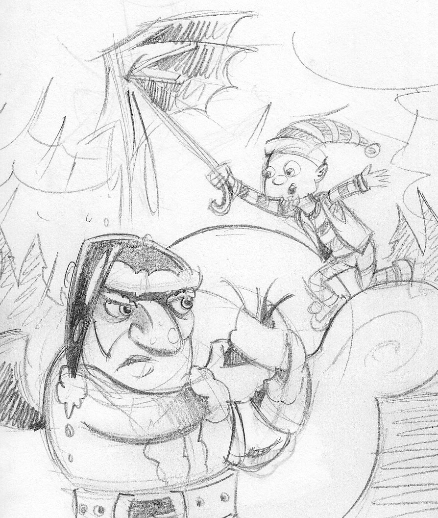 894x1056 Morning Sketch Rainy Christmas Jeremy R. Scott - Morning Sketch