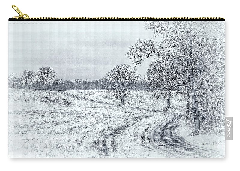 800x570 Cold Winter Morning Sketch Carry All Pouch For Sale By Randy Steele - Morning Sketch