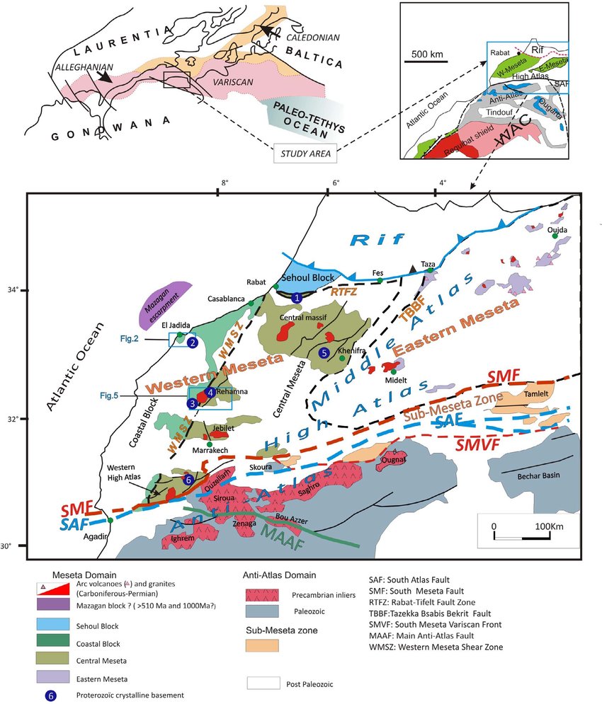 850x995 A) Sketch Showing The Location Of Moroccan Meseta In Relation To - Moroccan Sketch