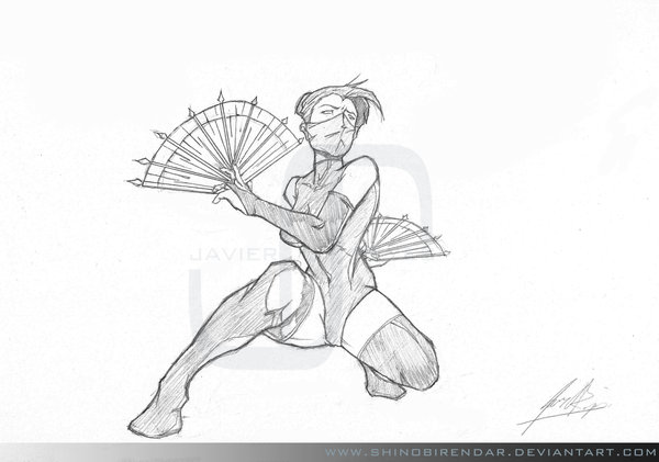 600x421 Mortal Kombat Kitana Sketch By Javierreyes - Mortal Kombat Sketches