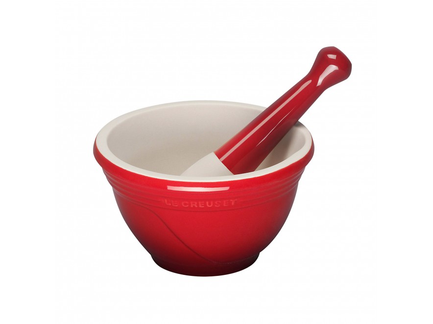884x660 Stoneware Pestle And Mortar 12cm Cerise Le Creuset - Mortar And Pestle Sketch