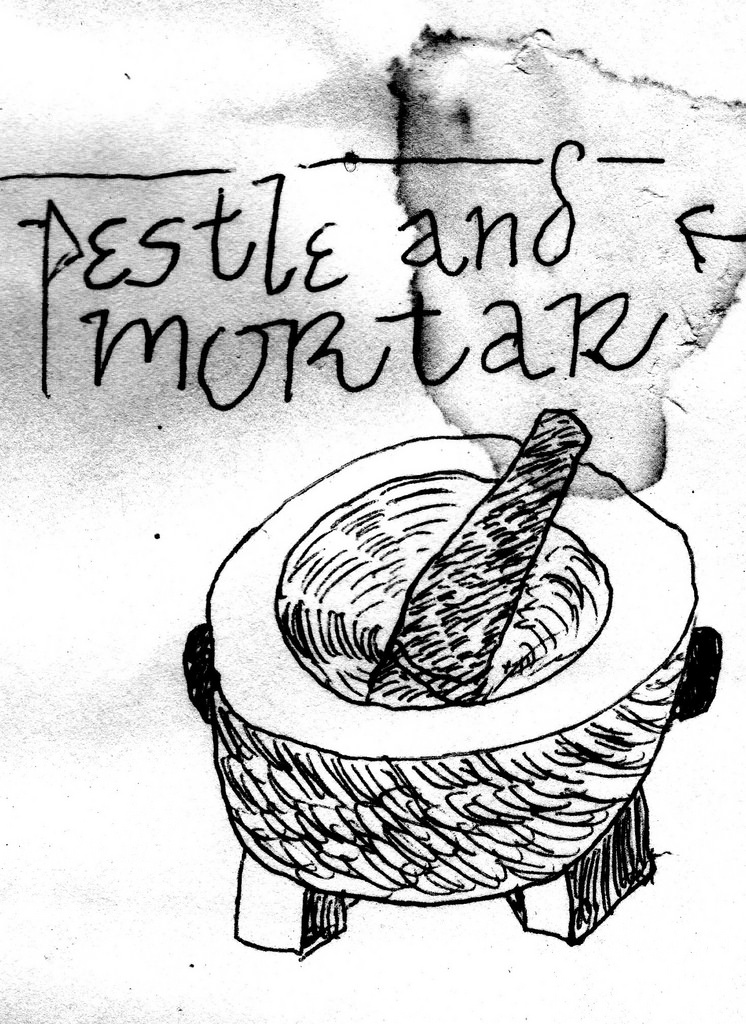 746x1024 Pestle And Mortar (Or Mortar And Pestle) Art Kalihikahuna74 - Mortar And Pestle Sketch