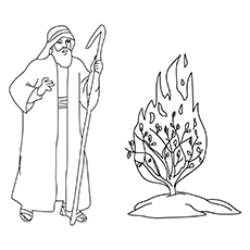 230x230 Moses Coloring Pages - Moses Sketch