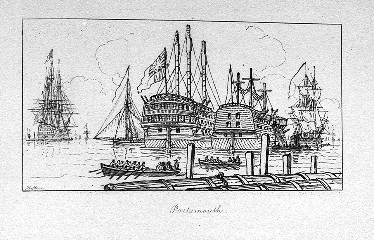 1280x822 The Marine Sketch Book By H. Moses 1826. Portsmouth - Moses Sketch
