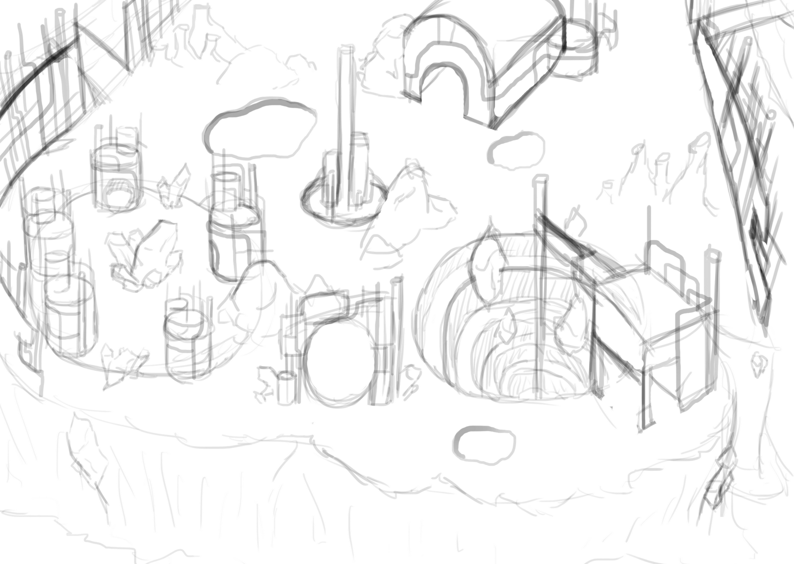 1600x1138 Moshi Monsters Development Blog Final Fire Location Design. - Moshi Monsters Sketch