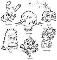 219x231 Printable Coloring Pages Moshi Monsters Coloring Pages - Moshi Monsters Sketch