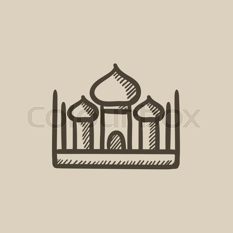 800x800 Mosque Vector Sketch Icon Isolated On Background. Hand Drawn - Mosque Sketch