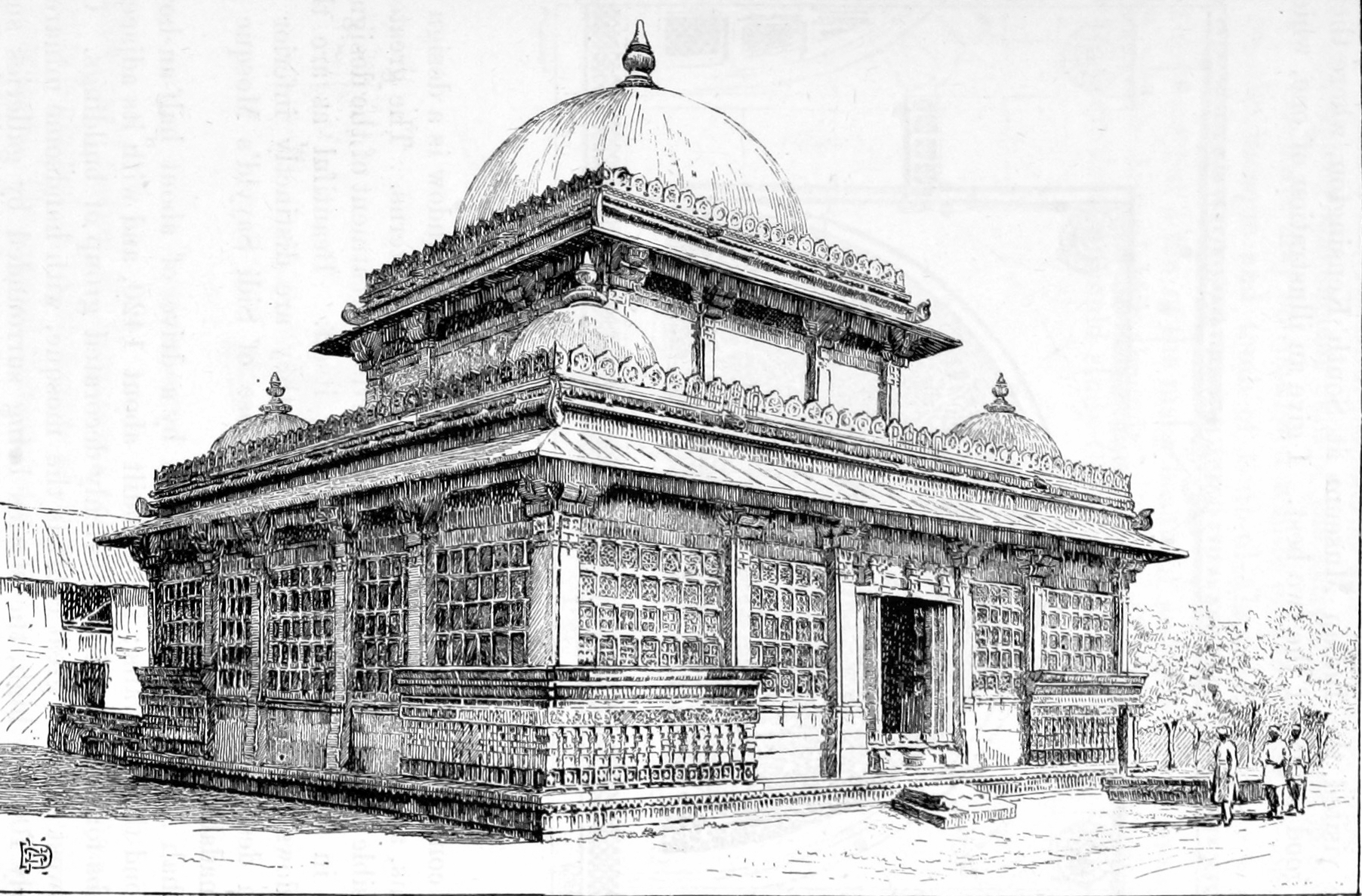 1804x1187 Filerani Sipri Mosque Ahmedabad Sketch.jpg - Mosque Sketch