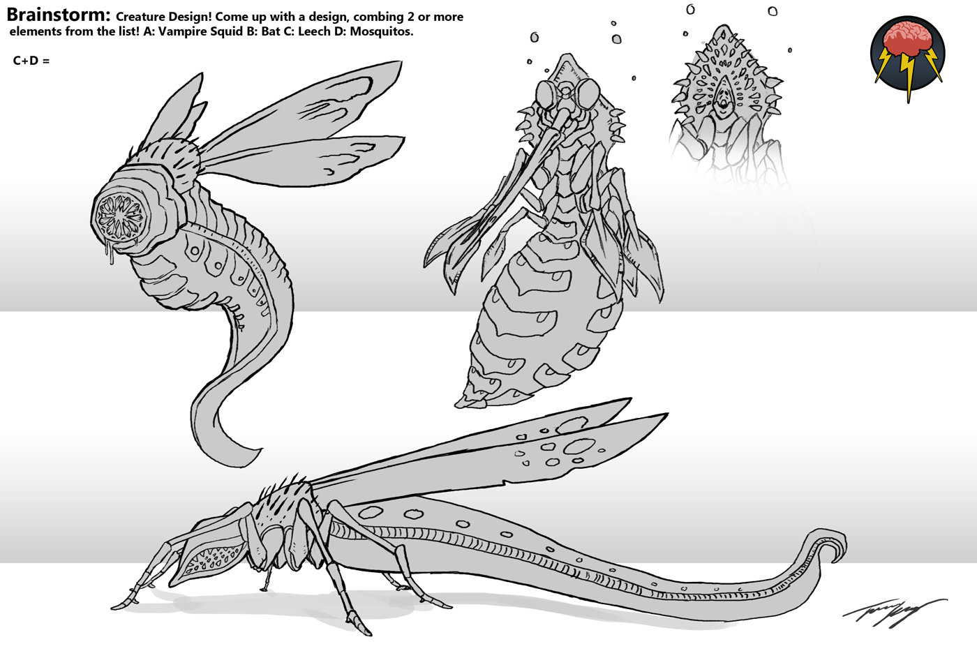 1400x933 Artstation - Mosquito Sketch