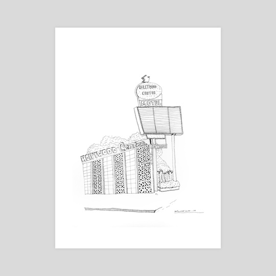 540x540 Hollywood Motel, An Art Print By Pato Conde - Motel Sketch