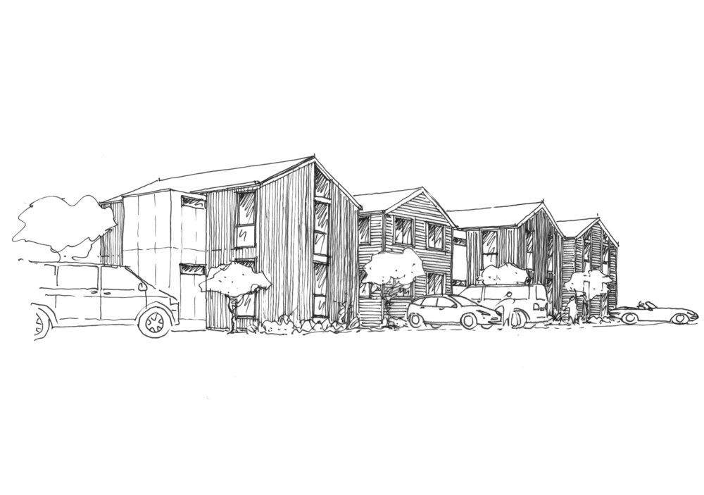 1000x703 Motel Complex, Queenstown Hofmans Architects Limited - Motel Sketch
