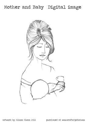 283x400 Mother Amp Baby Pencil Sketch - Mother And Baby Pencil Sketch