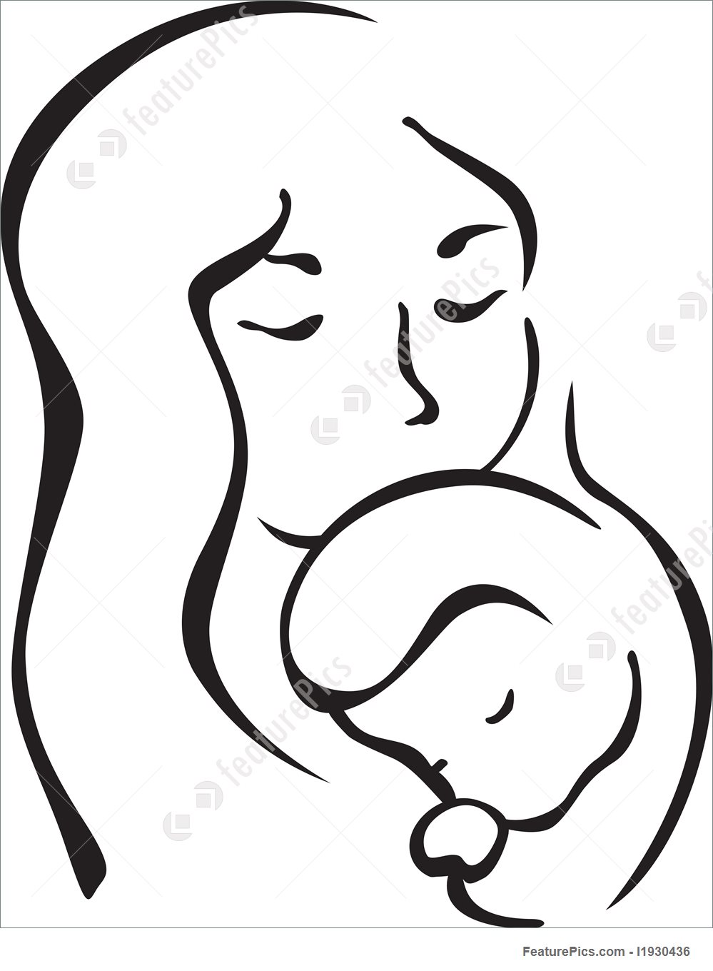 999x1360 Mother And Child Illustration - Mother And Child Sketch