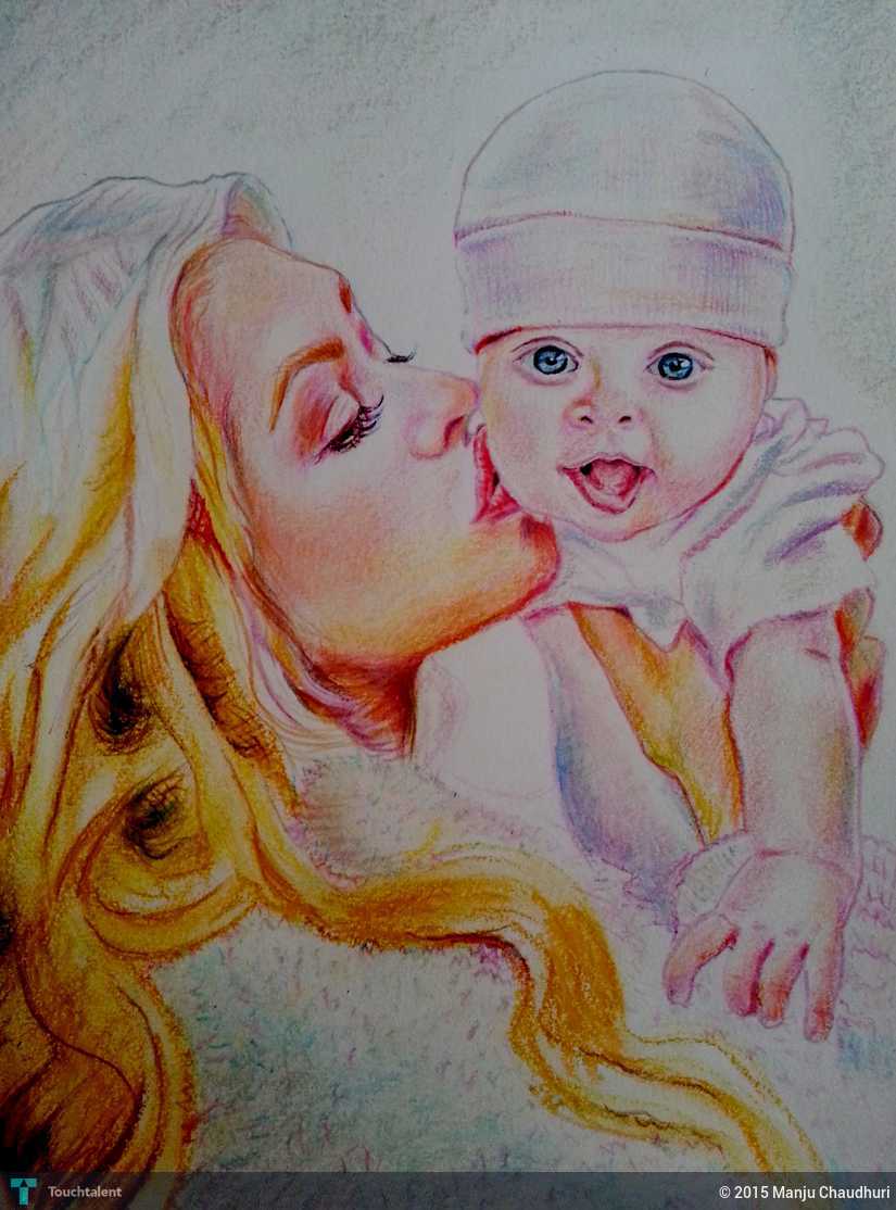 825x1114 Mother Amp Daughter Touchtalent - Mother And Daughter Sketch