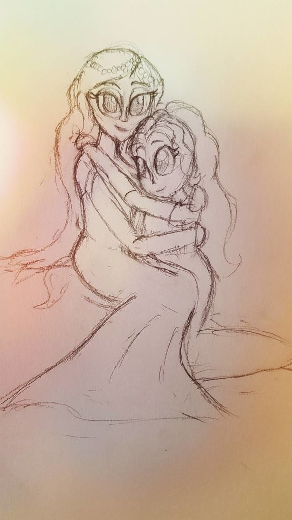 600x1067 Mother And Daughter Sketch By Flight Of The Moon - Mother And Daughter Sketch