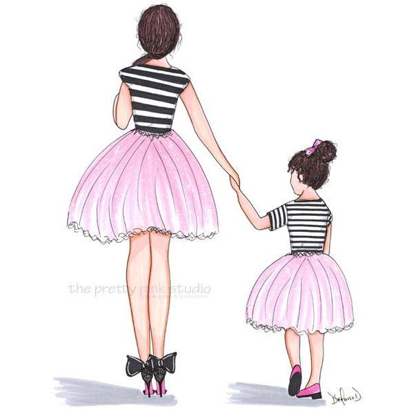 600x600 Pictures Mother And Daughter Hand Holding Drawings, - Mother And Daughter Sketch