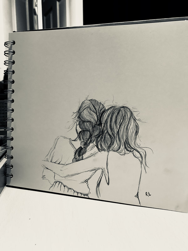 600x800 Mother Amp Daughter - Mother And Daughter Sketch
