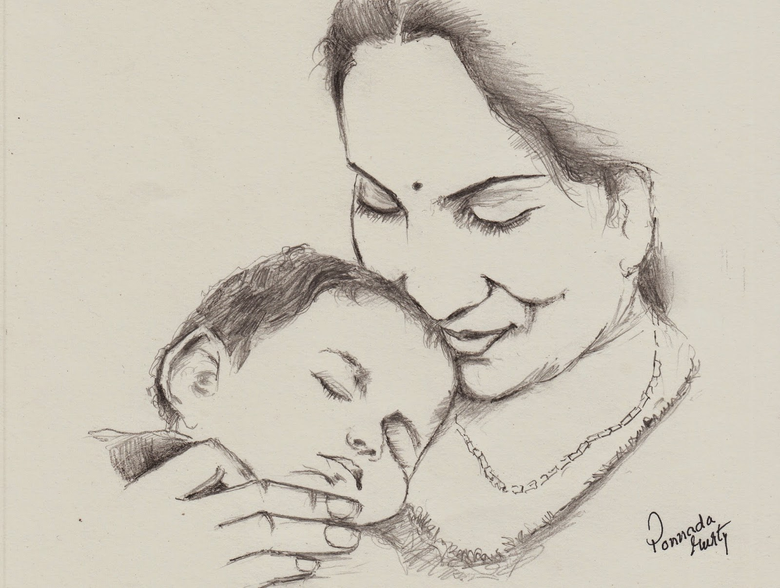 1600x1207 Mother And Child Sketch Sketching Pencils India Indian Mother And - Mother Child Sketch