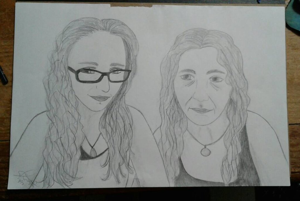 Mother Daughter Sketch