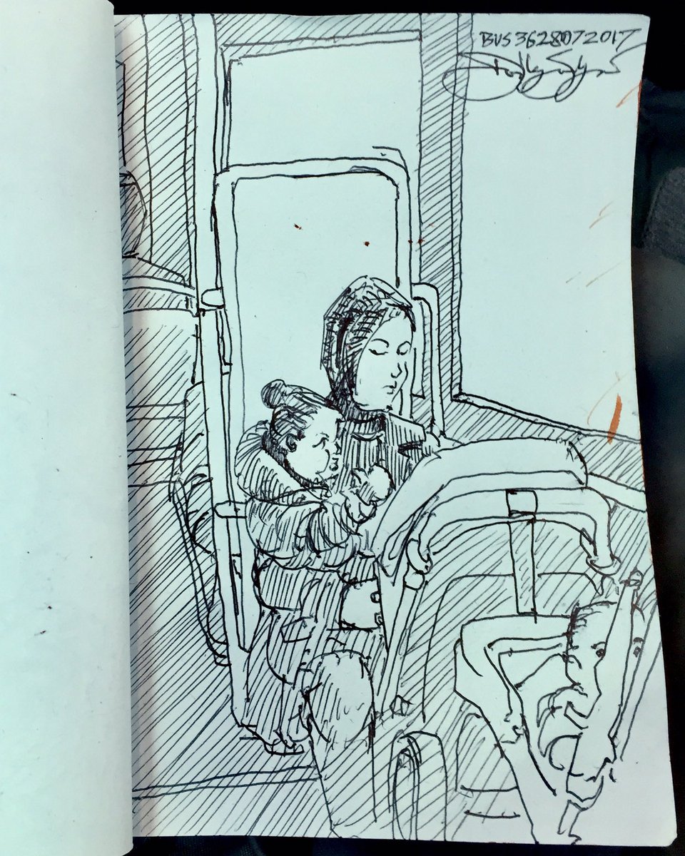 960x1200 Dudley Svendsgaard On Twitter On The Bus To Work Sketch Number - Mother Daughter Sketch