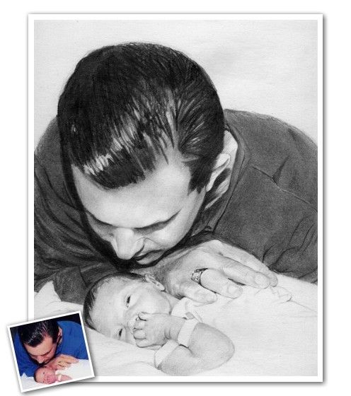 496x560 Drawn Baby Father Child - Mother Father And Baby Sketch