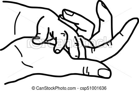 450x295 Hand Of Baby And Mother Holding Vector Illustration Sketch Hand - Mother Holding Baby Sketch