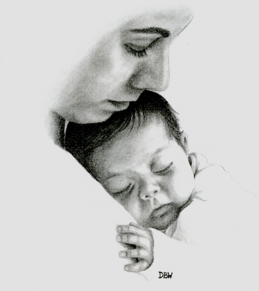 515x579 Mother And Baby Clipart Baby Sketch 3724361 - Mother Holding Baby Sketch