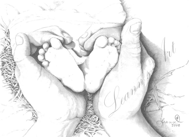 736x534 Collection Of Hands Holding Baby Feet Drawing High Quality - Mother Holding Baby Sketch
