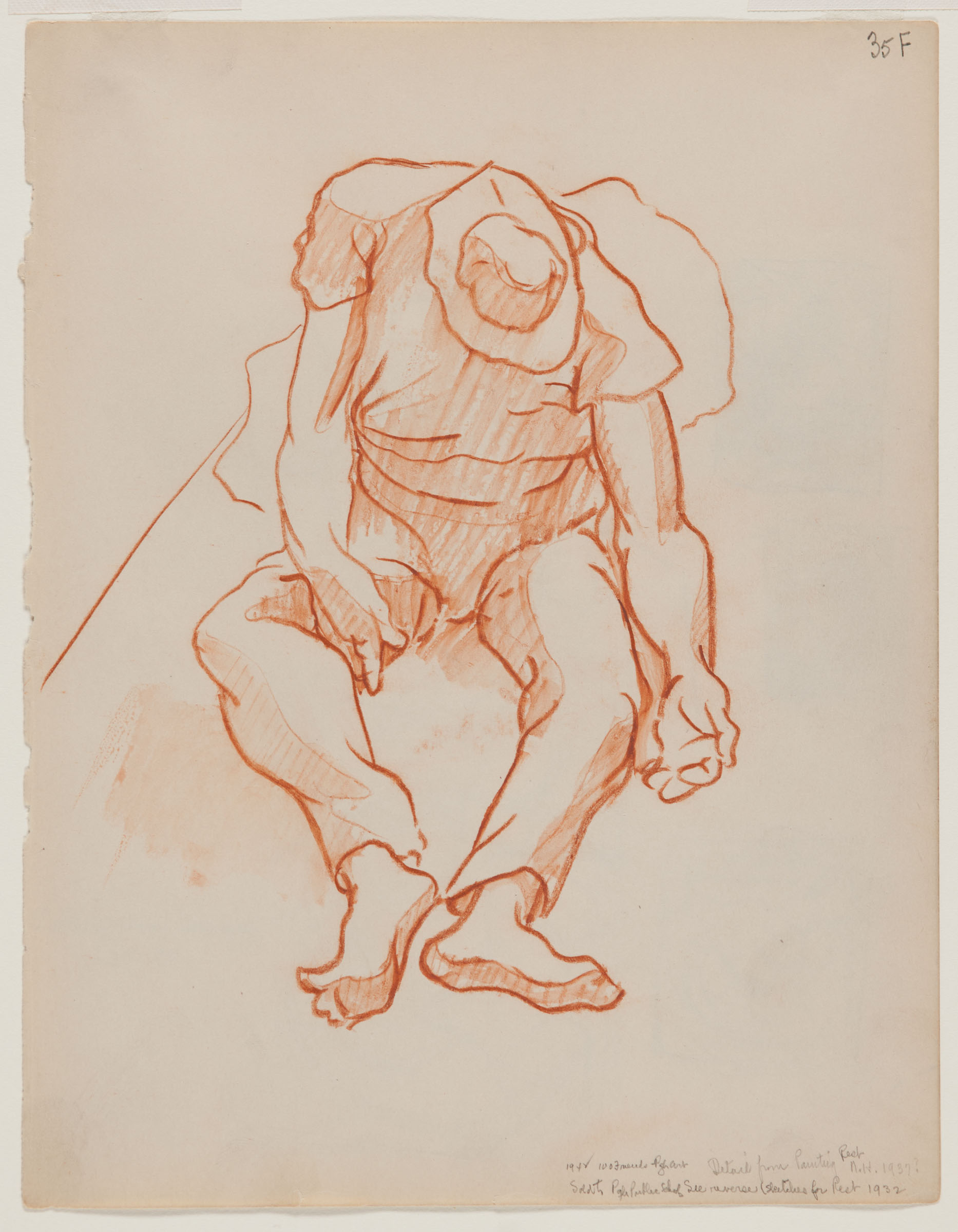 1866x2400 Rest (Preliminary Sketch For Man - Mother Holding Child Sketch