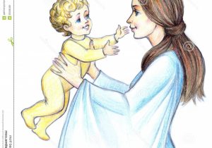300x210 Child With His Mother Sketches Sketches Of Mother Holding Baby - Mother Holding Child Sketch