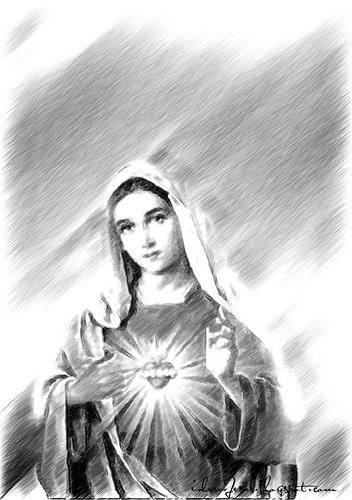 352x500 Mm02 - Mother Mary Sketch