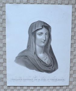251x300 Original Lithography Xix Virgin Mother Mary Bosselman Ebay - Mother Mary Sketch