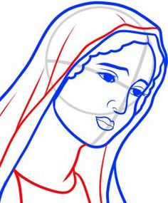 236x285 Welcome Art Line Drawing ~ How To Draw Mary (Virgin Mary - Mother Mary Sketch
