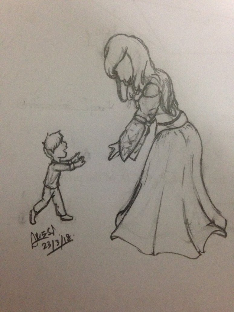 774x1032 Sketch] Mother And Child By Ariestachong9 - Mother Sketch