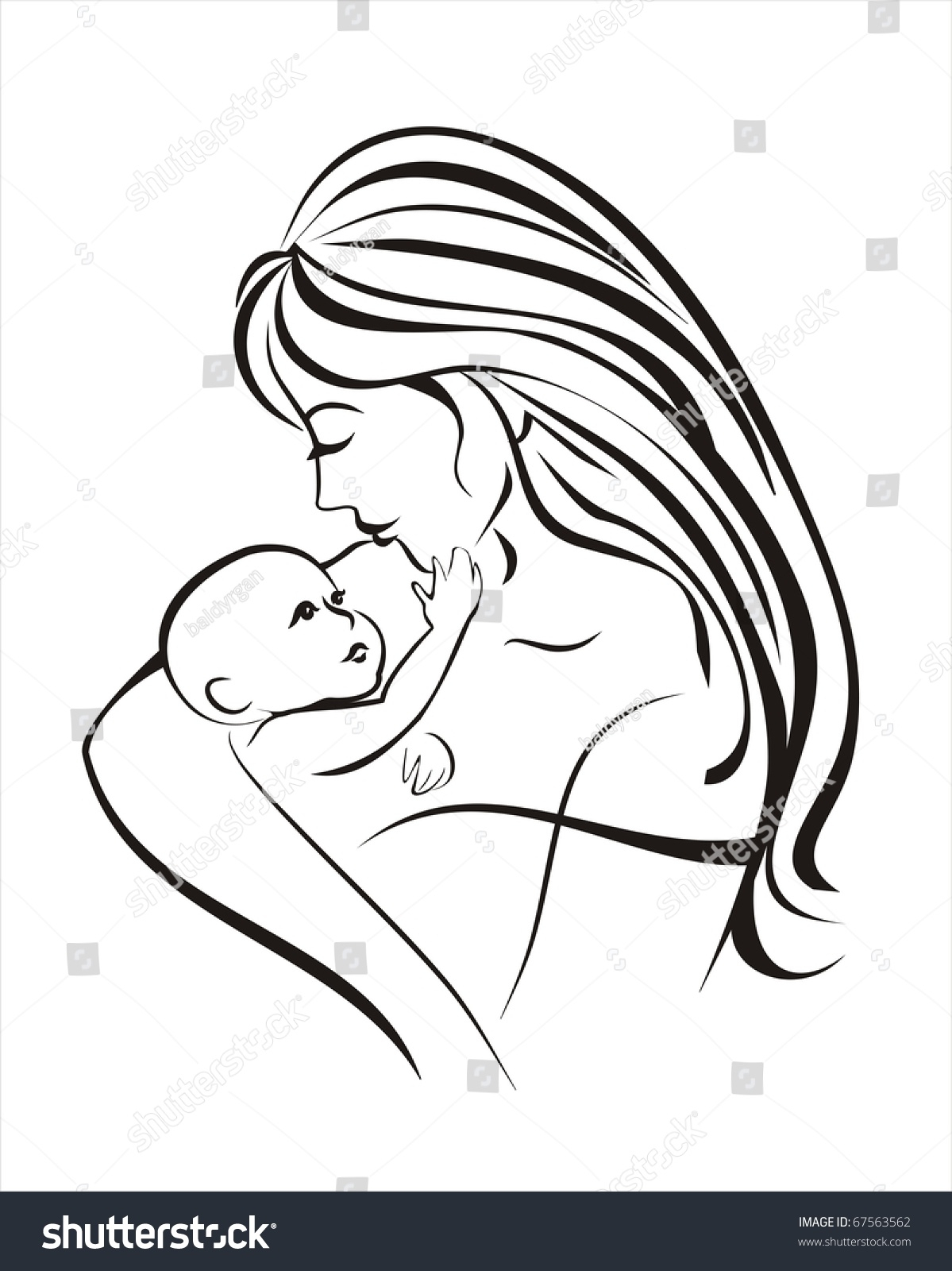 1199x1600 Mother And Child Sketch Mother Child Vector Sketch Black Lines - Mother Sketch Images