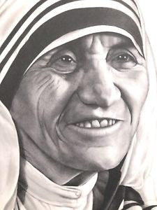 225x300 Mother Teresa Print Of Pencil Sketch Drawing By Kevin Gildea 12 - Mother Teresa Sketch