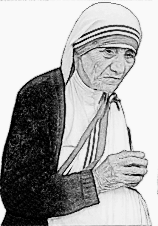 530x758 Mother Teresa Sketch By Awesome Sketches - Mother Teresa Sketch