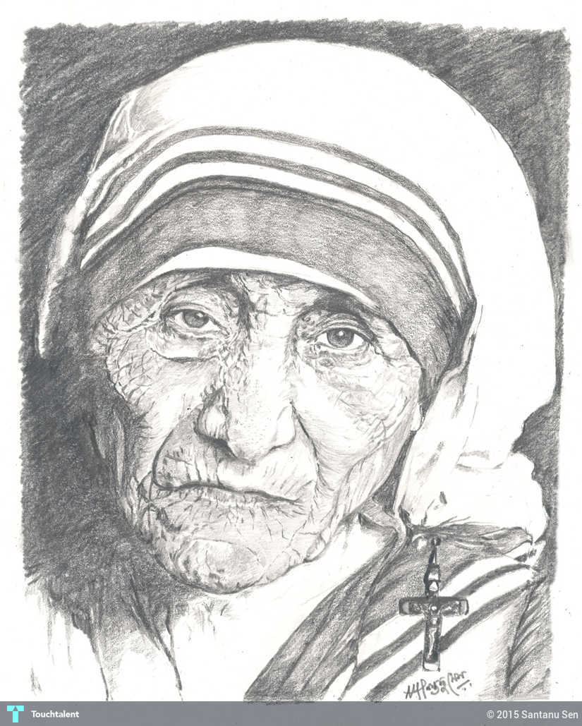 Mother Teresa Sketch at PaintingValley.com | Explore collection of ...