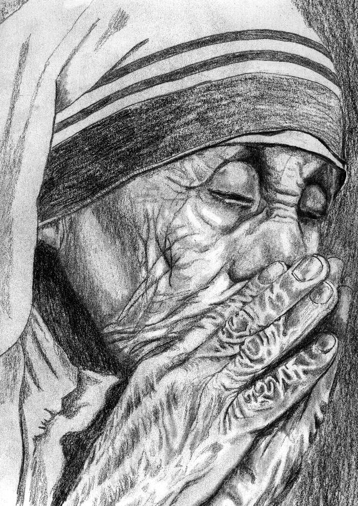 701x990 Sketch Of Mother Teresa - Mother Teresa Sketch