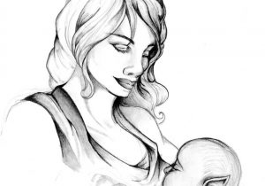 300x210 Mother And Child Pencil Drawings Pencil Sketch Of Mother And Child - Mother With Child Sketch