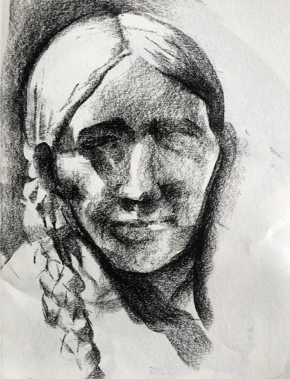 1000x1306 Sketches Randi Layne Watson - Mother With Child Sketch