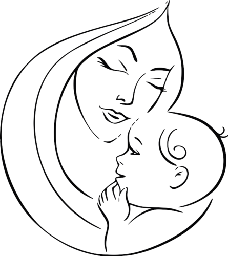 Mother With Child Sketch at PaintingValley.com | Explore collection of ...