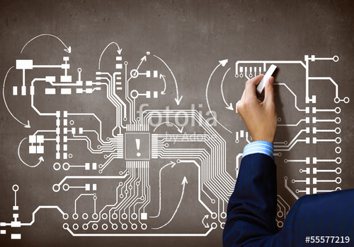 500x350 Sketch Of Motherboard Stock Photo And Royalty Free Images On - Motherboard Sketch