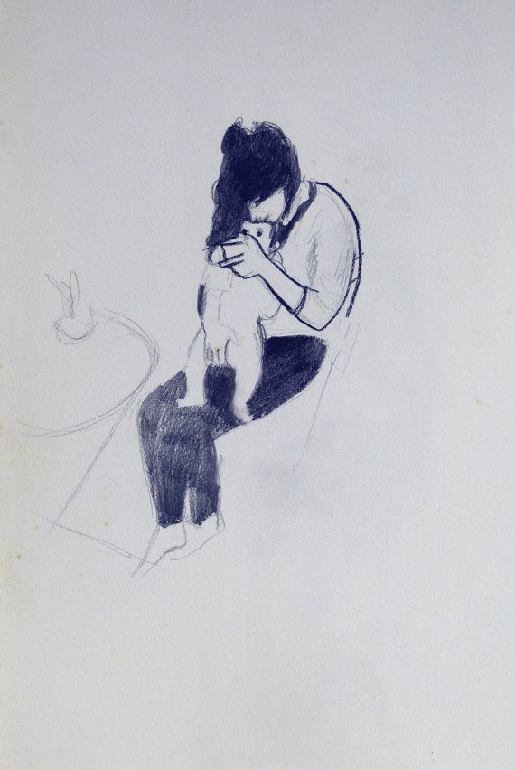 570x852 Mother And Baby Life Study Original Pencil Drawing Sketch Woman - Motherhood Sketches