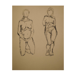 300x300 Motherhood Sketches Drawing By Chris Riley - Motherhood Sketches