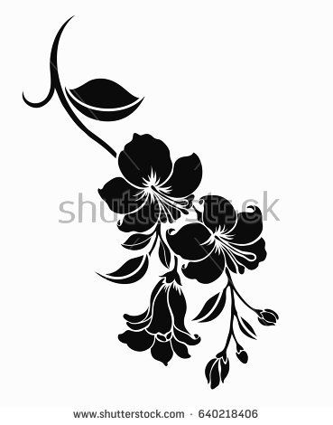 369x470 Flower Motif Sketch For Design Tcvety Flowers - Motif Sketch