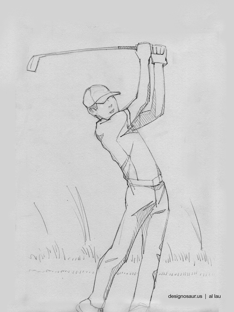 900x1200 Sketch Golf Swing Blog.designosaur.us - Motion Sketch