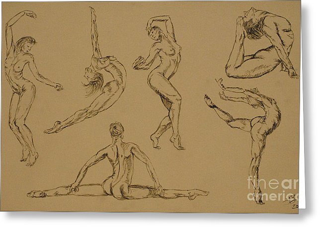 646x470 Body In Motion Sketches Drawing By Tim Brandt - Motion Sketch