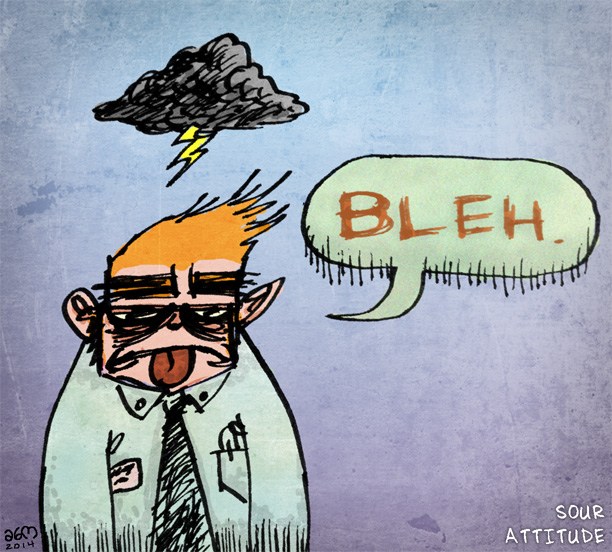 612x552 Motivational Sketches Sour Attitude - Motivational Sketches