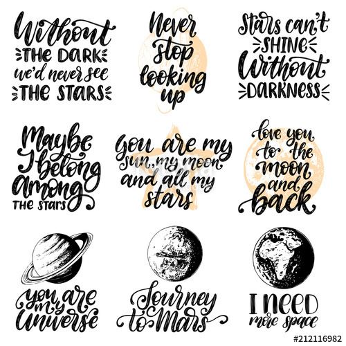 500x500 Vector Set Of Hand Lettering With Motivational Phrases Never Stop - Motivational Sketches